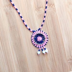 1PC Beautiful Kenyan Beaded Sunset Necklace